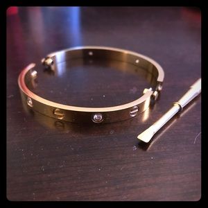 Love bracelet with diamonds